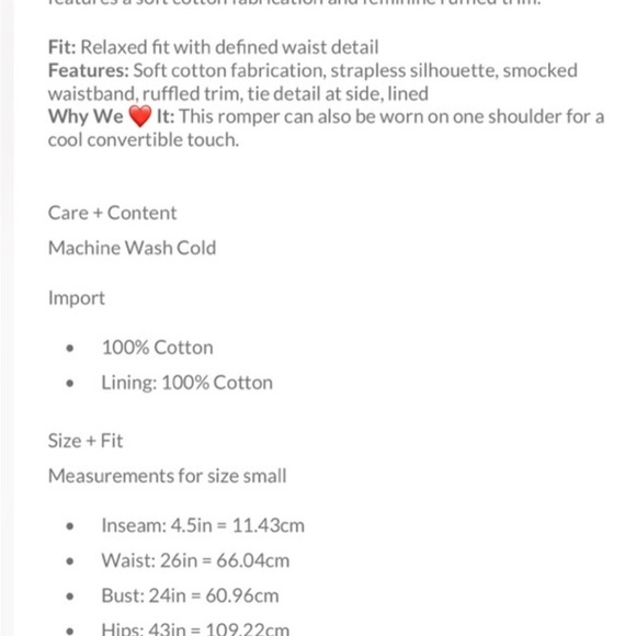 Free People Tuscany Feelin Fancy Romper Strapless - Picture 6 of 6